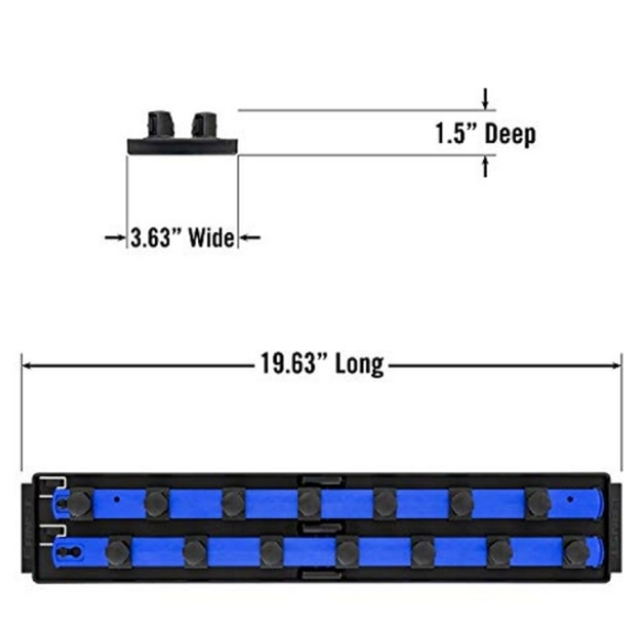 New Ernst 2 Rail Twist Lock Socket Boss 18", Blue - 3/4" - Picture 2 of 12